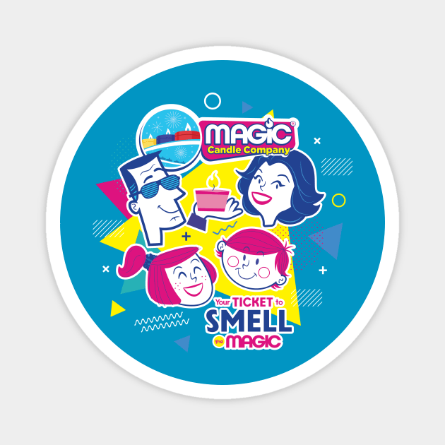 Magic Candle Company 80s Family Logo Magnet by MagicCandleCompany